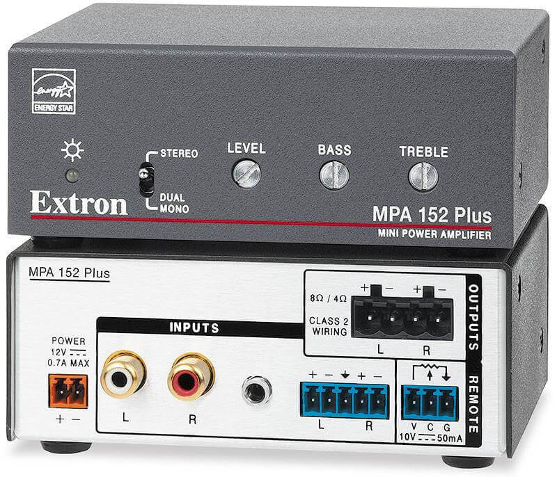 EXTRON MPA 152 Plus Amplificador estéreo - 15 Watss por canal